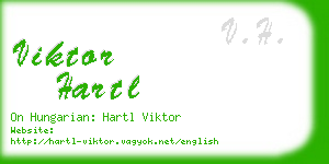 viktor hartl business card